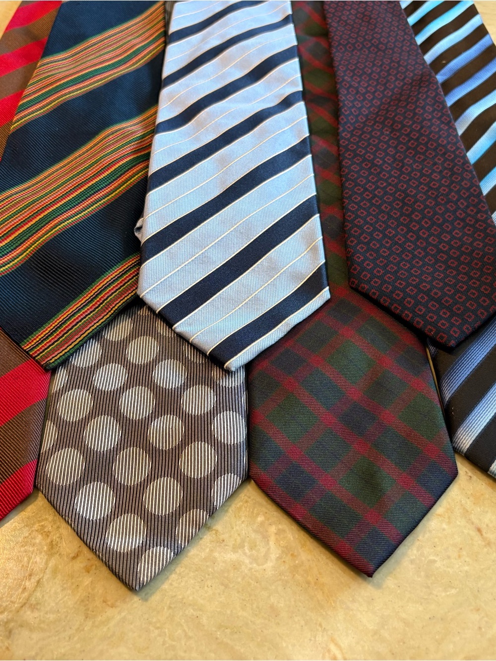 Classic Vintage Men's Paisley and Pattern Tie Sets of 7 - Assorted Colors - Picture 4 of 5